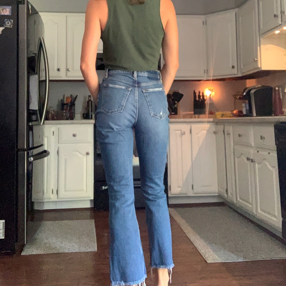 Abercrombie & Fitch Curve Love high rise kick flare crop jeans